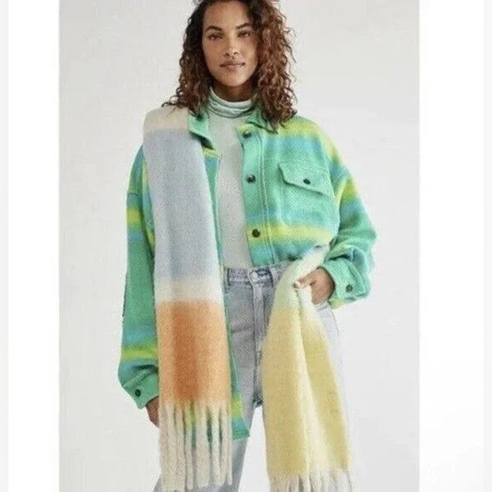 Free People Multicolor Plaid Jacket